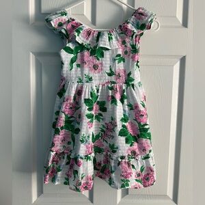 Janie and Jack Pink and Green Floral Dress